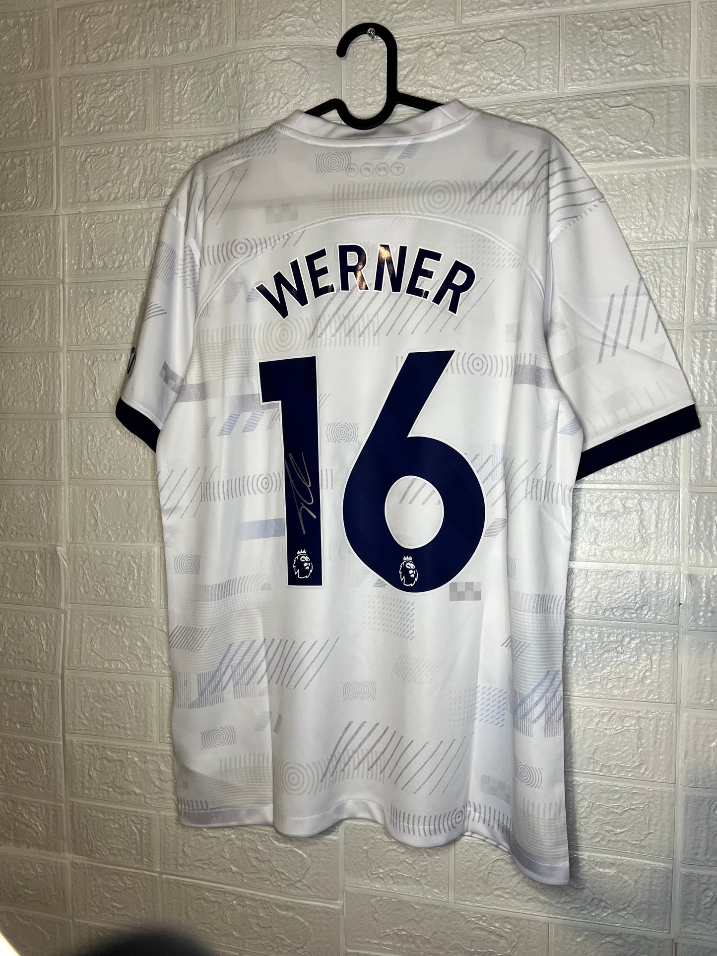 Timo Werner signed Tottenham shirt.