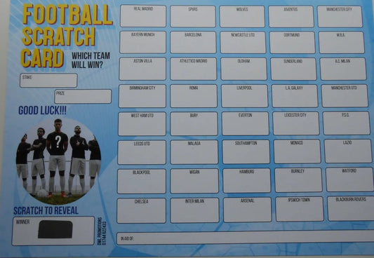 Winners choice football scratch card