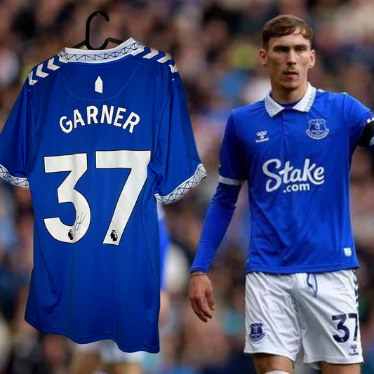 Garner signed Everton shirt.